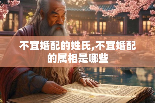 不宜婚配的姓氏,不宜婚配的属相是哪些