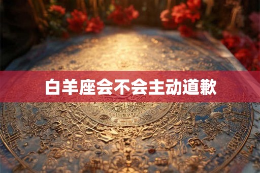 白羊座会不会主动道歉