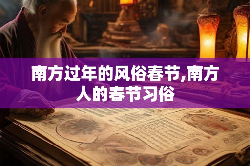 南方过年的风俗春节,南方人的春节习俗