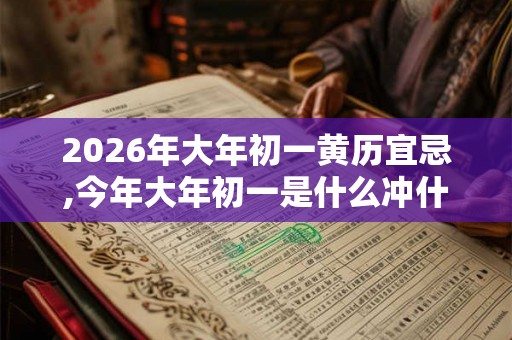 2026年大年初一黄历宜忌,今年大年初一是什么冲什么