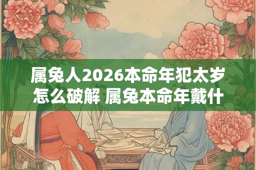 属兔人2026本命年犯太岁怎么破解 属兔本命年戴什么转运
