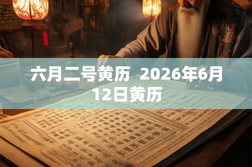 六月二号黄历 2026年6月12日黄历 六月二号黄历 2026年6月12日黄历