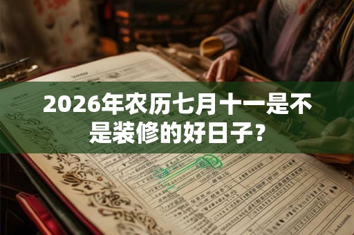 2026年农历七月十一是不是装修的好日子？