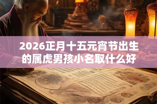 2026正月十五元宵节出生的属虎男孩小名取什么好