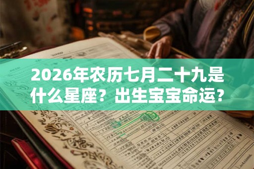 2026年农历七月二十九是什么星座？出生宝宝命运？