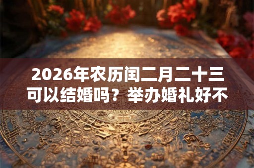 2026年农历闰二月二十三可以结婚吗？举办婚礼好不好？