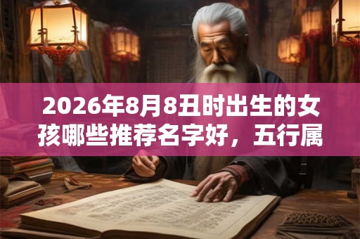 2026年8月8丑时出生的女孩哪些推荐名字好，五行属什么