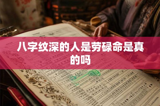 八字纹深的人是劳碌命是真的吗