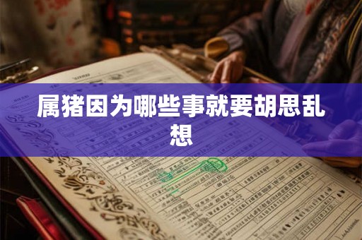 属猪因为哪些事就要胡思乱想