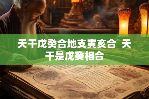 天干戊癸合地支寅亥合 天干是戊癸相合 天干戊癸合地支寅亥合 天干是戊癸相合
