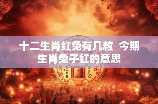 十二生肖红兔有几粒  今期生肖兔子红的意思