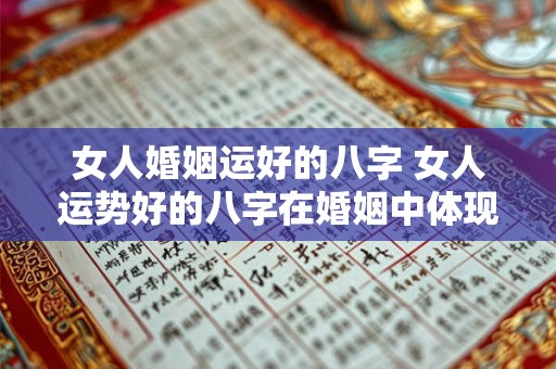 女人婚姻运好的八字 女人运势好的八字在婚姻中体现