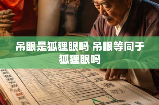 吊眼是狐狸眼吗 吊眼等同于狐狸眼吗