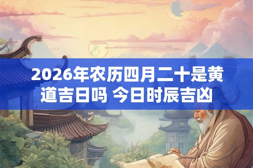 2026年农历四月二十是黄道吉日吗 今日时辰吉凶