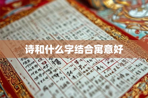 诗和什么字结合寓意好