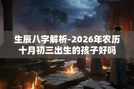 生辰八字解析-2026年农历十月初三出生的孩子好吗