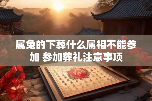属兔的下葬什么属相不能参加 参加葬礼注意事项