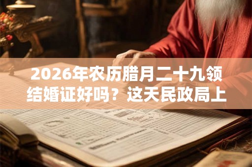 2026年农历腊月二十九领结婚证好吗？这天民政局上班吗？
