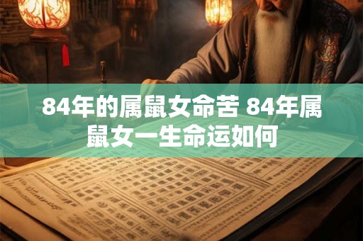 84年的属鼠女命苦 84年属鼠女一生命运如何