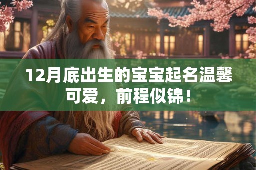 12月底出生的宝宝起名温馨可爱，前程似锦！