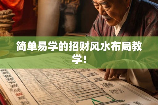 简单易学的招财风水布局教学！