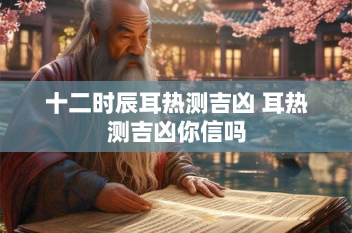 十二时辰耳热测吉凶 耳热测吉凶你信吗