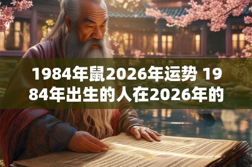 1984年鼠2026年运势 1984年出生的人在2026年的运势如何
