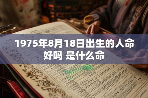 1975年8月18日出生的人命好吗 是什么命 1975年8月18日出生的人命好吗 是什么命