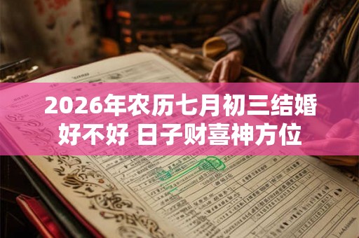 2026年农历七月初三结婚好不好 日子财喜神方位 2026年农历七月初三结婚好不好 日子财喜神方位