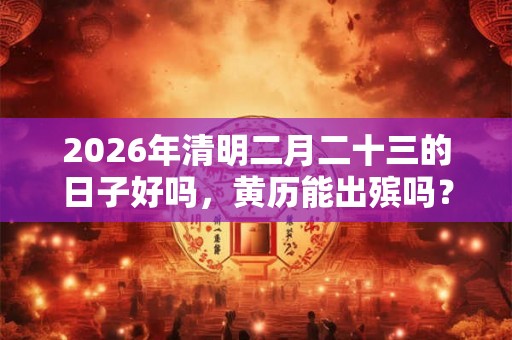 2026年清明二月二十三的日子好吗，黄历能出殡吗？