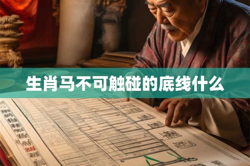 生肖马不可触碰的底线什么