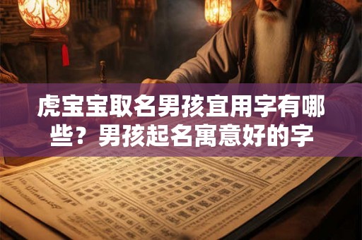 虎宝宝取名男孩宜用字有哪些？男孩起名寓意好的字