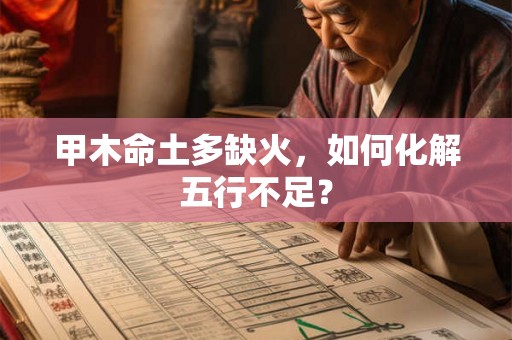 甲木命土多缺火，如何化解五行不足？