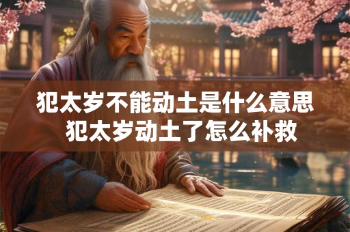 犯太岁不能动土是什么意思  犯太岁动土了怎么补救