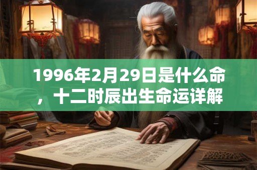 1996年2月29日是什么命，十二时辰出生命运详解