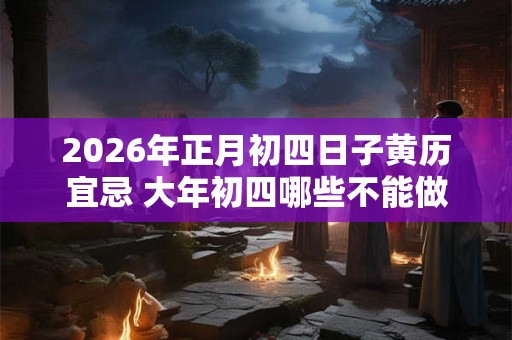 2026年正月初四日子黄历宜忌 大年初四哪些不能做