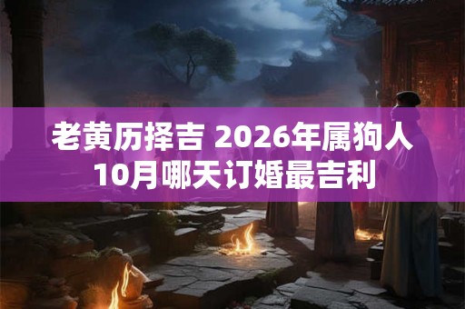 老黄历择吉 2026年属狗人10月哪天订婚最吉利