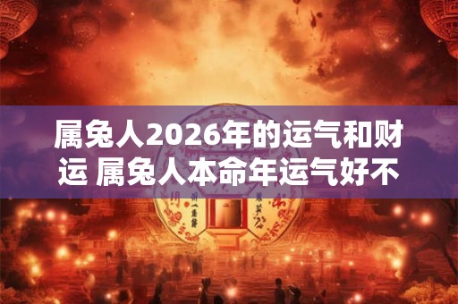 属兔人2026年的运气和财运 属兔人本命年运气好不好