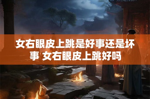 女右眼皮上跳是好事还是坏事 女右眼皮上跳好吗 女右眼皮上跳是好事还是坏事 女右眼皮上跳好吗