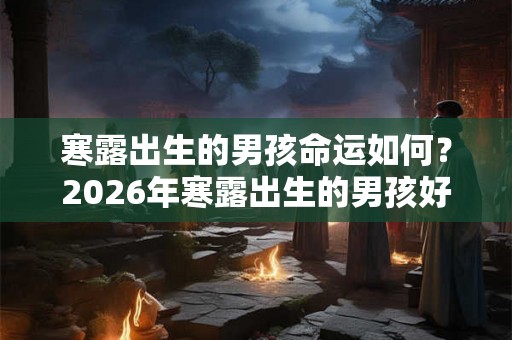 寒露出生的男孩命运如何？2026年寒露出生的男孩好吗？