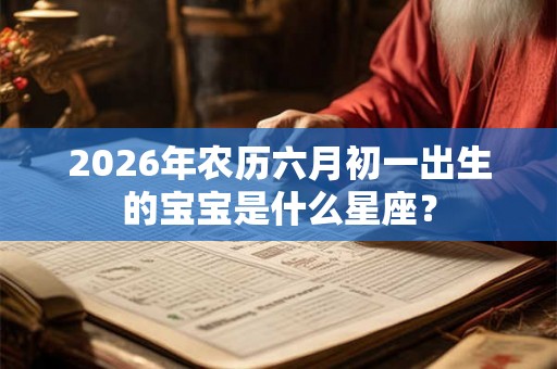2026年农历六月初一出生的宝宝是什么星座? 2026年农历六月初一出生的宝宝是什么星座?