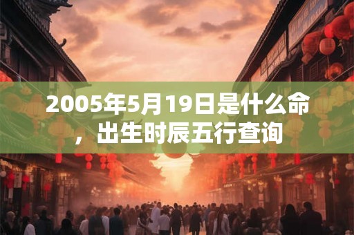 2005年5月19日是什么命，出生时辰五行查询
