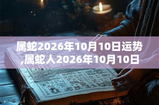 属蛇2026年10月10日运势,属蛇人2026年10月10日财运,生肖蛇2026年10月10日运势