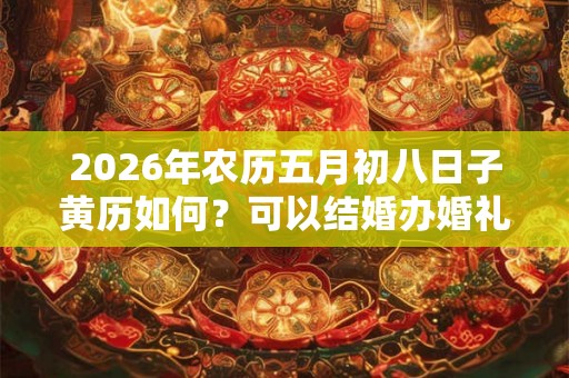 2026年农历五月初八日子黄历如何？可以结婚办婚礼吗？