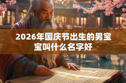 2026年国庆节出生的男宝宝叫什么名字好