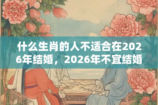 什么生肖的人不适合在2026年结婚,2026年不宜结婚的属相 什么生肖的人不适合在2026年结婚,2026年不宜结婚的属相