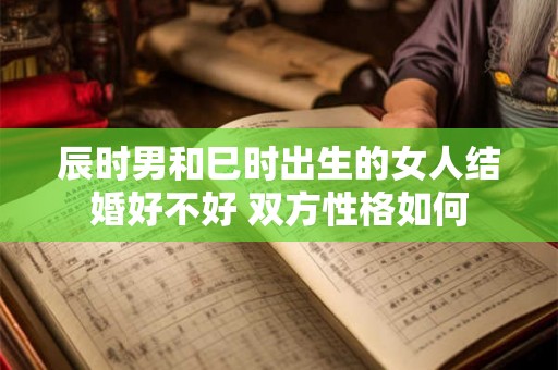 辰时男和巳时出生的女人结婚好不好 双方性格如何