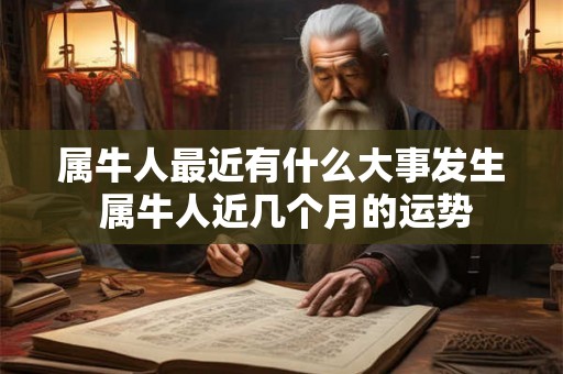 属牛人最近有什么大事发生 属牛人近几个月的运势