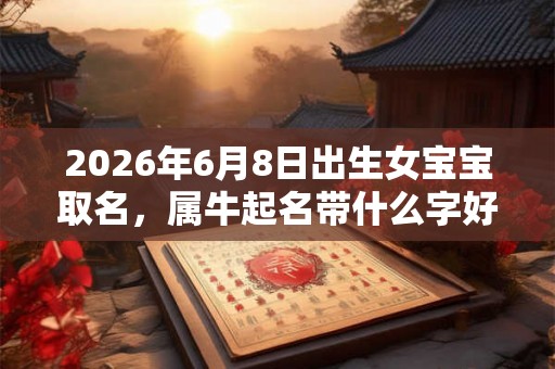 2026年6月8日出生女宝宝取名，属牛起名带什么字好？