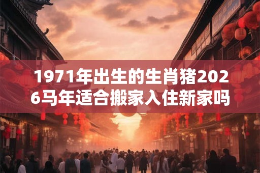 1971年出生的生肖猪2026马年适合搬家入住新家吗？